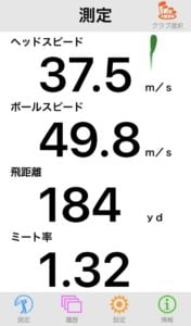 Mグローレ アイアン7番の飛距離
