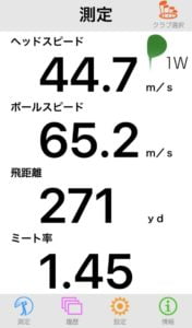 M5ドライバーの飛距離