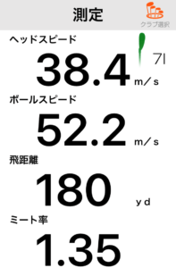 DI-119ドルフィンブラックアイアンの飛距離