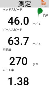 ZX7ドライバーの飛距離