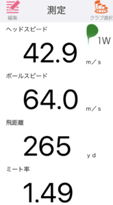 G430MAXドライバーの飛距離を測定したデータ