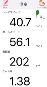 TSR3ユーティリティの飛距離