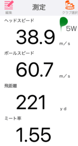 ダークスピード X フェアウェイウッドの飛距離を計測したデータ