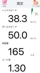 SRIXON ZXi7アイアンの飛距離を計測したデータ